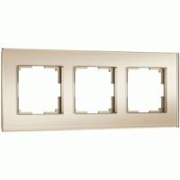 Werkel рамка СУ 3 мест. Senso (шампань, стекло soft-touch) W0033111 a064578