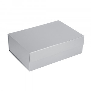 Коробка подарочная, картонная, складная, 20x28x9,2 см, цвет серебро