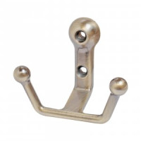 Крючок-вешалка мебельн 2-рожк StahlBuro 308 АВ ст. бронза Инд. уп. на подвесе(300,50)