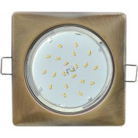 Ecola GX53 H4 Квадрат св-к встр Черненая бронза 41x107 FN53S4ECB (10!)