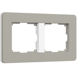 Werkel рамка СУ  2 мест. Split (дымчатый белый, soft-touch) W0023067 a067260