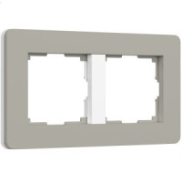 Werkel рамка СУ  2 мест. Split (дымчатый белый, soft-touch) W0023067 a067260