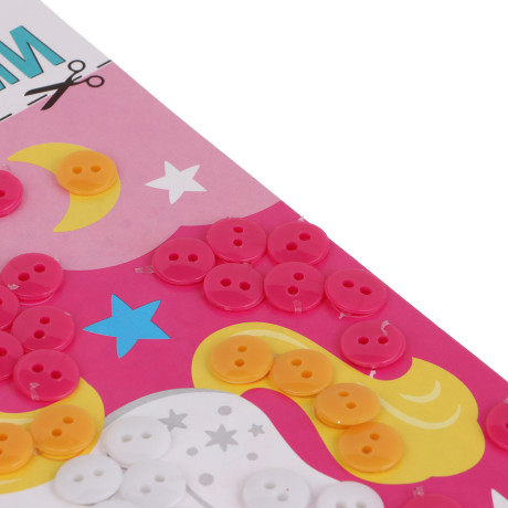 ХОББИХИТ Аппликация пуговками картон, пластик,19х27х0,1см, 8 дизайнов