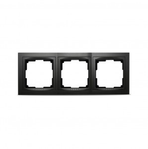 Smartbuy Нептун Рамка 3-местная пластик черная  (SBE-05b-Plastic-FR-3)