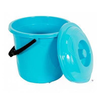Ведро 7л с крышкой &quot;Волна&quot; Эльфпласт