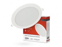 ASD/inHome св-к встр. св/д даунлайт RLP-VC 36W(2880lm) 6500K 6K d=220(178) круг белый IP40 0103