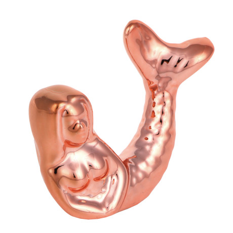 Фигурка декоративная Русалочка, 6,2x2x5,4 см, цвет розовое золото