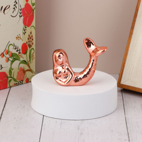 Фигурка декоративная Русалочка, 6,2x2x5,4 см, цвет розовое золото