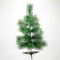 Елка HJ 60-81 60 см серебро 25 веток пластиковая подставка