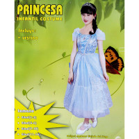 Костюм К340 Принцесса 4-6л Платье голубое