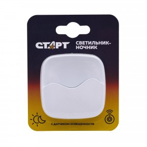 СТАРТ ночник Квадрат2 1LED 0.45W 3000K пластик, 220V