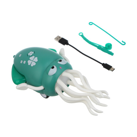 ИГРОЛЕНД Игрушка музыкальная "Осьминожка", звук, свет, движ., USB, 3.7V, 500mA, 12,6х8,2х20,5см