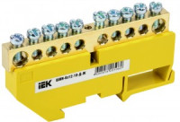 IEK шина PE "земля" на DIN-изол ШНИ-8х12-10-Д-Ж