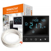 UNIVersal термостат (терморег) Wi-Fi СУ 16A, +5 до +40°С датчик пола дл.3м, воздуха, графит A0065-Gr