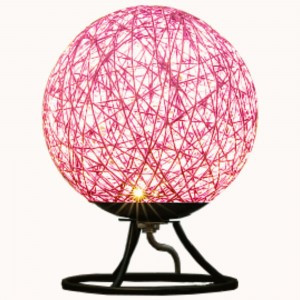 APEYRON Ночник св/д из ротанга 220V 2W 6 диодов 3200K 200lm 15x15x18см розовый 12-84