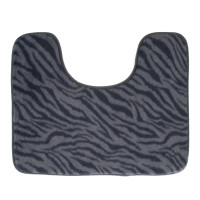 VETTA Коврик для туалета, искусственный мех, губка 0,8 см, полиэстер, 50х40 см, энимал, графит