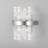 Bogate&#039;s Бра 2x60W E14 148х246х350 метал стекло/бел матов никель Hollis 367/2 a058712