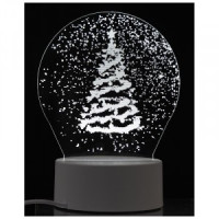 Energy ночник Елочка и снег EN-NL 24, 3W, белый свет, база, 17*14см 106255