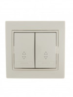 Lezard Мира выкл. СУ 2 кл. 10А (проходн.) крем. (корпус PC) 701-0303-106