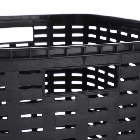 Корзина для белья с откидной крышкой, 50 л, 43х35х53 см, пластик, графит