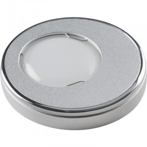 Fametto DLS-V104-2002 MR16 GU5.3 св-к встр. Vernissage Круг Металл матов/серебр 90(60)x35 Хром/Литой