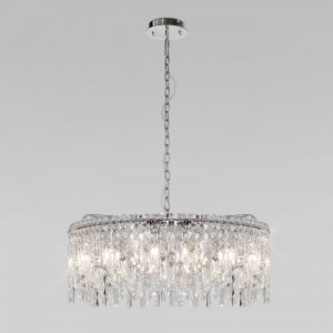 EUROSVET Люстра 14x40W E14 800x800 60159 хром/ прозр. хрусталь Blitz Умный дом a065322