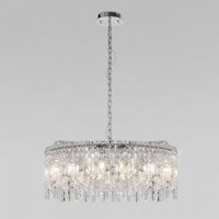 EUROSVET Люстра 14x40W E14 800x800 60159 хром/ прозр. хрусталь Blitz Умный дом a065322