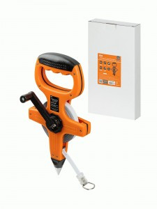 TDM Мерная лента, 30м x 13мм, стальное полотно, штык для фиксации "Рубин" SQ1018-0401