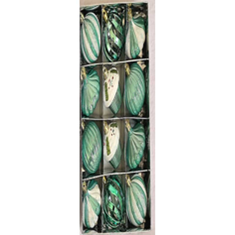 Набор елочных украшений LN36-K-5 5 см 12 шт Шары мятный