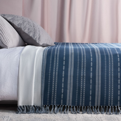PROVANCE Нэви Покрывало хлопок, 200х220см, 2 дизайна