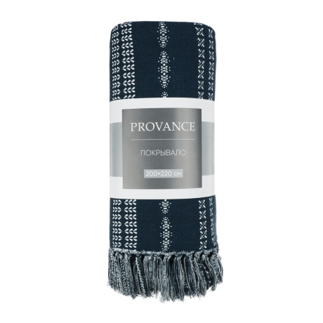 PROVANCE Нэви Покрывало хлопок, 200х220см, 2 дизайна