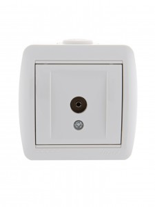 Lezard Ната роз. TV ОУ 1 мест. бел. (RG6, оконечн.) (корпус PC) 710-0200-130