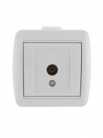 Lezard Ната роз. TV ОУ 1 мест. бел. (RG6, оконечн.) (корпус PC) 710-0200-130