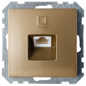 Bylectrica СТИЛЬ мех. компьютерной розетки бронза, (РК18-007 бронза)