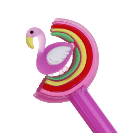 Ручка гелевая синяя, с наконечником в форме птицы на радуге, 4 дизайна