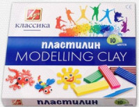Пластилин д/моделирования Луч Классика 10цв. 200гр со стеком 225320