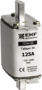 EKF плавкая вставка (предохранитель) ППН-33 160/160А габарит 00 fus-33/160