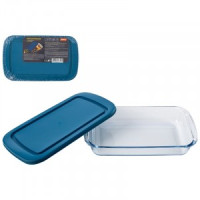 Форма д/запекания BELLISSIMO, 1,6л, 29,5*17,5*5,1см, пласт.крышка, боросилик.стекло, 103628 Mallony