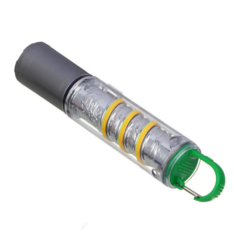 ЕРМАК Фонарь LED СОВ, 7 режимов, 1200 мАч, 175х34 мм, карабин, фокусировка, рассеиватель