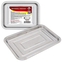 Противень д/запекания &quot;Эконом&quot; сталь прямоуг 31*21*2см (кратность 3!!!) 8-211 Мультидом