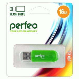 Флэш-диск USB 16GB Perfeo C03 Green