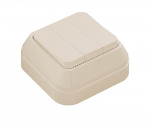 Makel выкл. ОУ 3 кл. крем. 452А5