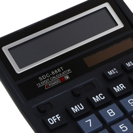 ClipStudio Калькулятор 12-разр, 888, 18,8х14,4 см, пластик, цвет черный, цвет.коробка