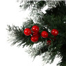 Ель искусственная с заснеженными кончиками, шишками и рябиной 180см, 720 веток, ПВХ