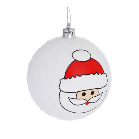 СНОУ БУМ Шар 8 см, белый, Дед мороз 26-468