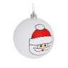 СНОУ БУМ Шар 8 см, белый, Дед мороз 26-468