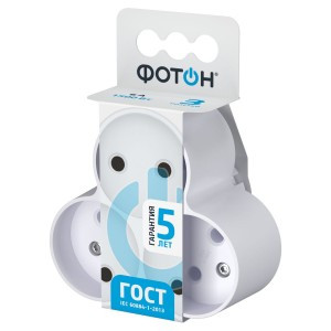 ФОТОН АМ  6-3 разветвитель (тройник) 3роз. 6А белый (треугольный), арт.12324