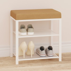 Банкетка Торонто 13S, каркас белый, сиденье бежевое, 47*30*49см, до 120кг БТ13СББ под заказ ЗМИ