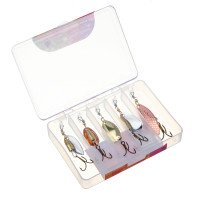 AZOR FISHING Набор блесен, 5шт., в пластиковой коробке, 3-7 грамм