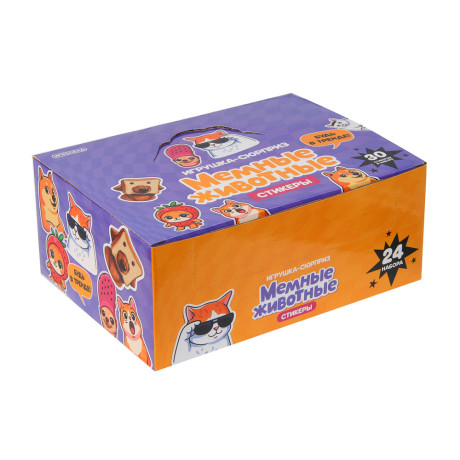 ИГРОЛЕНД Игрушка сюрприз "Мемные животные" стикеры 30штук, 9х11см